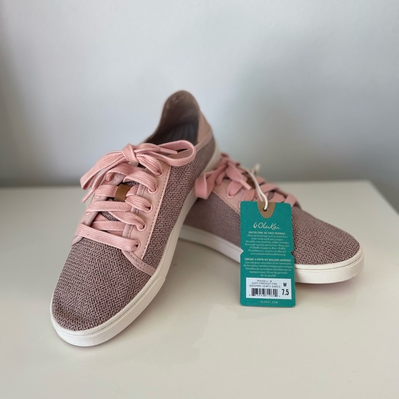 Olukai Pehuea Lī Women’s Lightweight Sneakers, Pink/Off White, Size 7.5 New - Picture 2 of 8